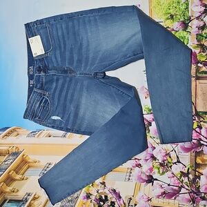 a.n.a Distressed Raw Hem Blue Skinny Jeggings Jeans Size 10 New